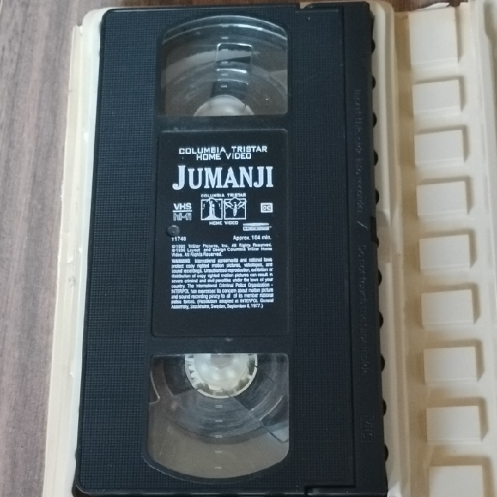 Jumanji VHS 1996 ORIGINAL! Robin Williams TAPE ONLY